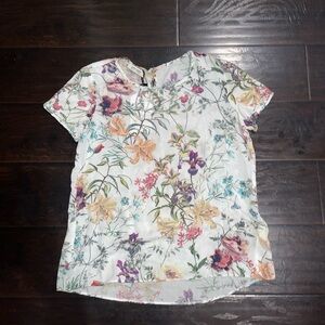 Gerry Weber Edition Relaxed Fit Multicolor Floral Print Blouse Size 8